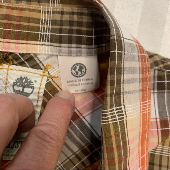 TIMBERLAND long Sleeve Plaid Men’s size 3XL 100% Cotton #31 - Picture 6 of 12